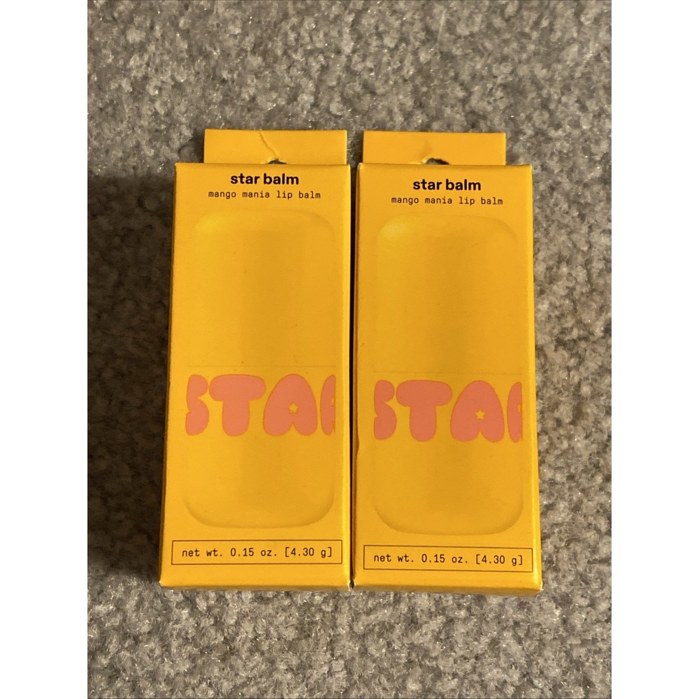 2 PACK Starface Star Balm MANGO MANIA Lip Balm, Tropical .15 oz, New Box, Rare